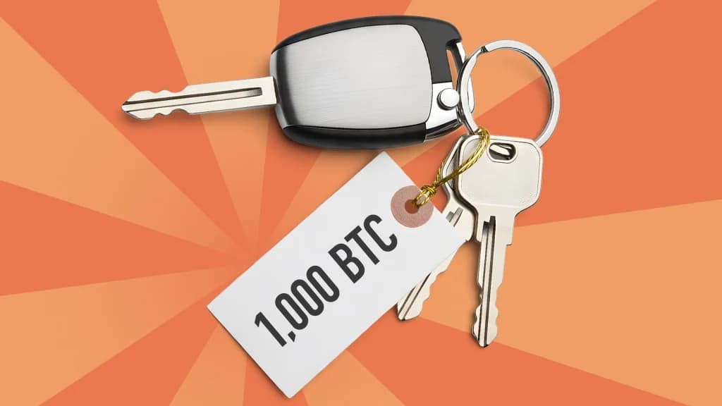 kar keys with a 1,000 BTC price tag