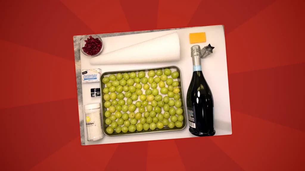 ingredients laid out for the prosecco grape tree